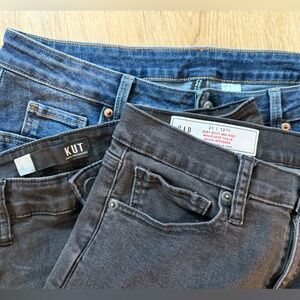 Gap, Kut from the Kloth, H&M Lot 3 Pairs Womens 12/14 size 31 jeans